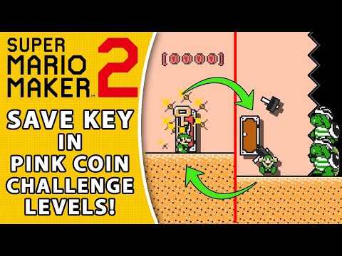 Finally! Save Progress in Pink Coin Levels AFTER Keydoor! Mario Maker 2 Magic