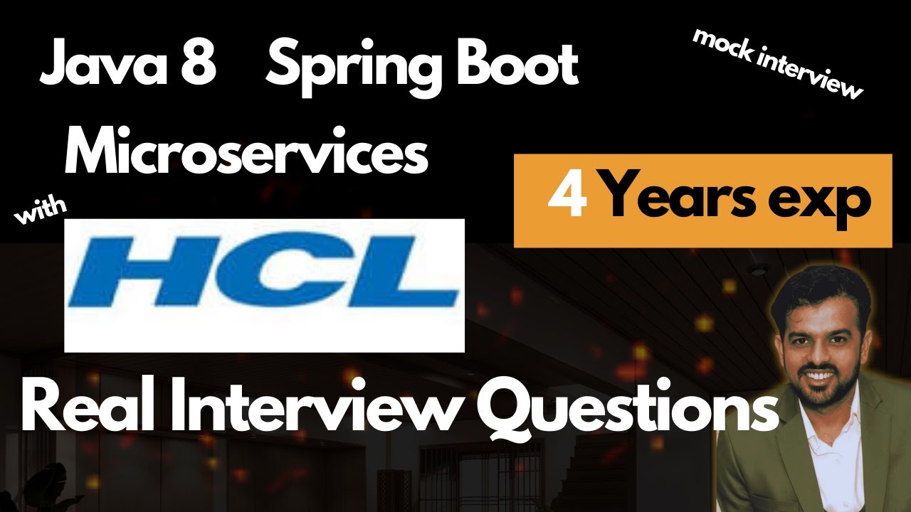 HCL java Spring boot  interview || 4 Years Experience