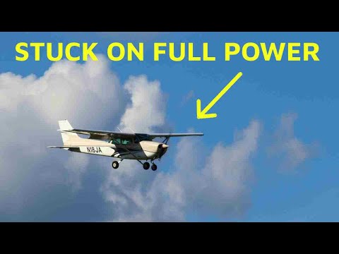 Aircraft Incident: Engine is stuck on full power