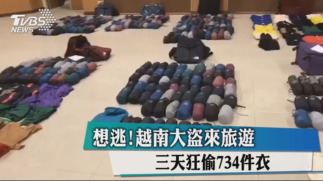 想逃！越南大盜來旅遊　三天狂偷734件衣