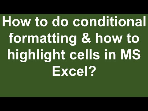 How to do conditional formatting how to highlight cells in MS Excel Urdu Hindi