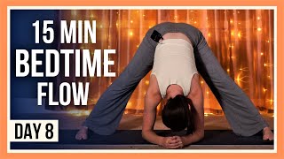15 min Yoga for Flexibility – Day #8 (EVENING YOGA FULL BODY)