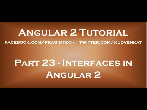 Interfaces in Angular 2