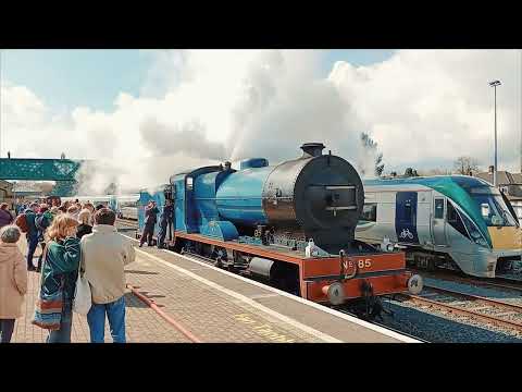 Steam Train Dundalk 23 April 2023, No 85 Merlin Steam Locomotive Train