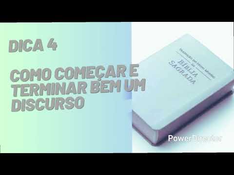 DICA 4: COMO COMEÇAR E TERMINAR BEM UM DISCURSO