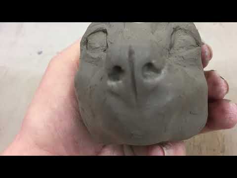 YouTube video about: How to make a dog head out of clay?
