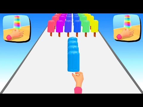 Popsicle Stack - Gameplay All Levels Android,ios game Mobile Game App New Update. (Levels 74-83)