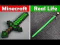 MINECRAFT EMERALD SWORD IN REAL LIFE Minecraft Vs Real Life Animation CHALLENGE