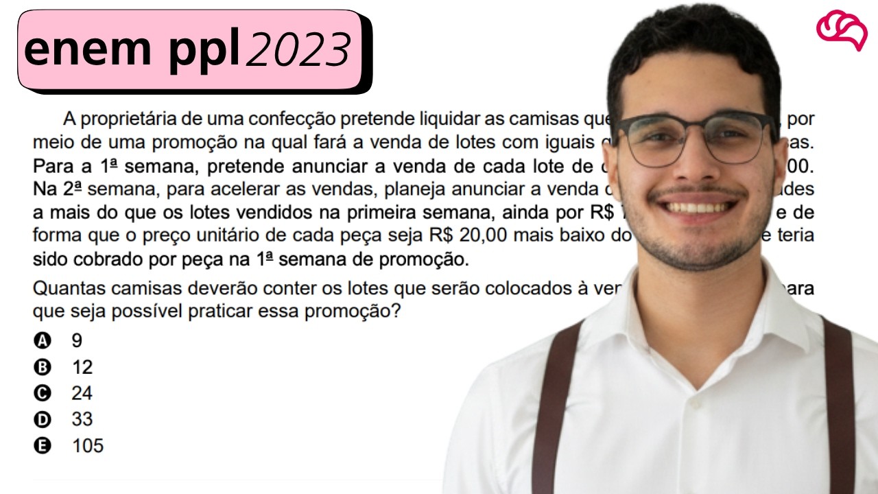 Resolução em Vídeo — Questão 174 ENEM 2023 PPL