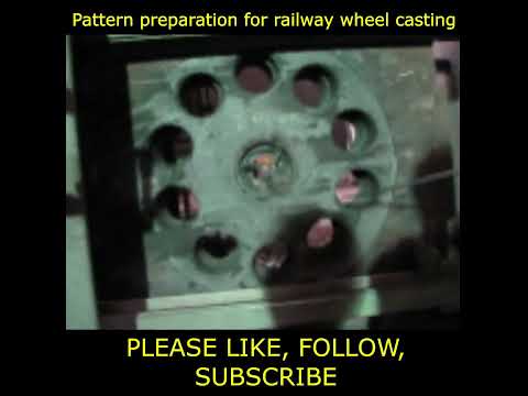 Pattern preparation for railway wheel casting || Railway wheel manufacturing #shorts