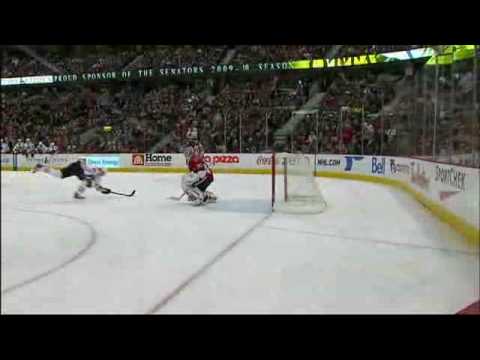 Marian Hossa Shorthanded Goal vs Senators 1/19/2010