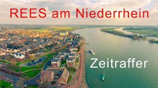 preview picture of video 'Rees am Niederrhein | Rheinpromenade | Miniaturmodell 1:1 | Zeitraffer | Drohne'