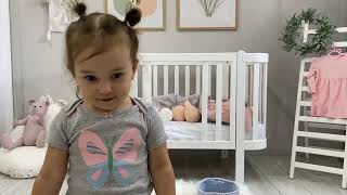 Dětská rostoucí postýlka Zukko Gekko Kids. Kolébka a postýlka 2v1. Tmavě šedá / Přírodní buk