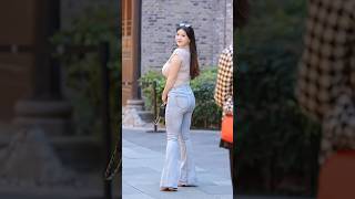 beautiful girl street fashion tiktok #chinesefashion #mejoresstreetfashion #shorts