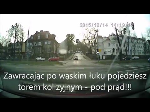 Zawracanie. Gdańsk. Aleja Zwycięstwa.