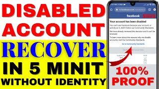How to recover disabled facebook account 2022 || how to open disabled facebook account 2022