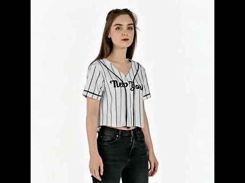 Custom New York Yankees Crop Top Jersey Home Limited Baseball Sublimation Printing for Women