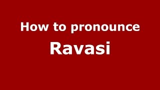 How to pronounce Ravasi