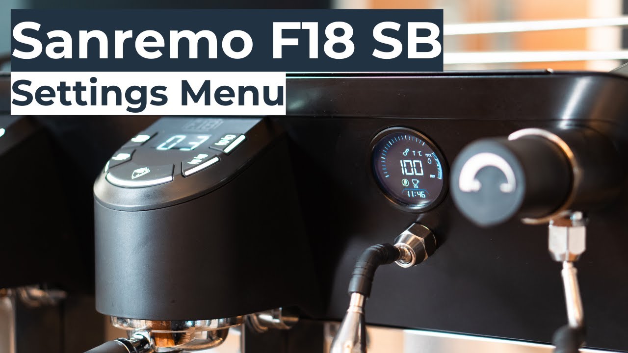 Sanremo F18 SB System Settings Menu
