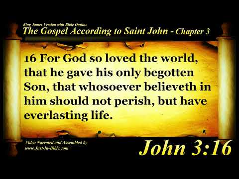 The Gospel of John Chapter 3 - #john3 - Bible Book #43 - The Holy Bible KJV Read Along Audio/Text
