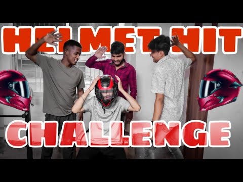 HELMET HIT CHALLENGE😂😂#funnyvideo 🤣 #nonstoplaugh 😂