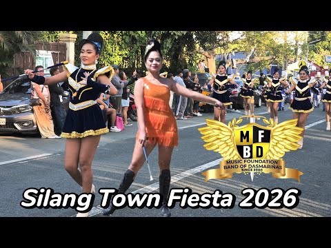 Music Foundation Band of Dasmarinas | Silang Fiesta 2026 | Parade | Fancy Drill | Solo Majorette 