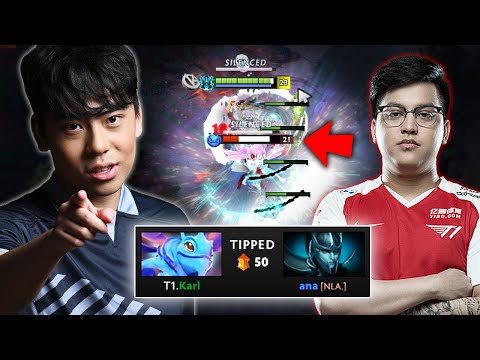 ANA deleting T1.Karl Signature Hero PUCK in just a blink of an eye DOTA 2