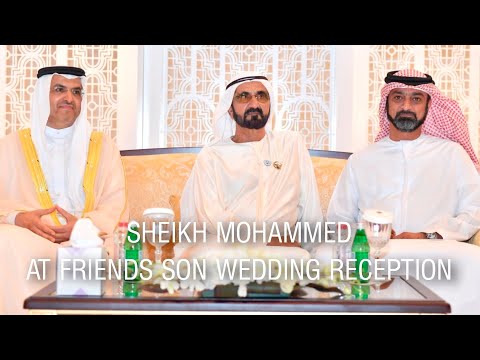 Sheikh Mohammed Bin Rashid Al Maktoum Dubai King At Friends Son Wedding Reception