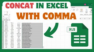 How To Use Concat In Excel With Comma 