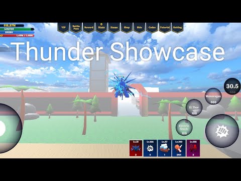 Thunder showcase in Demom fruit RPG