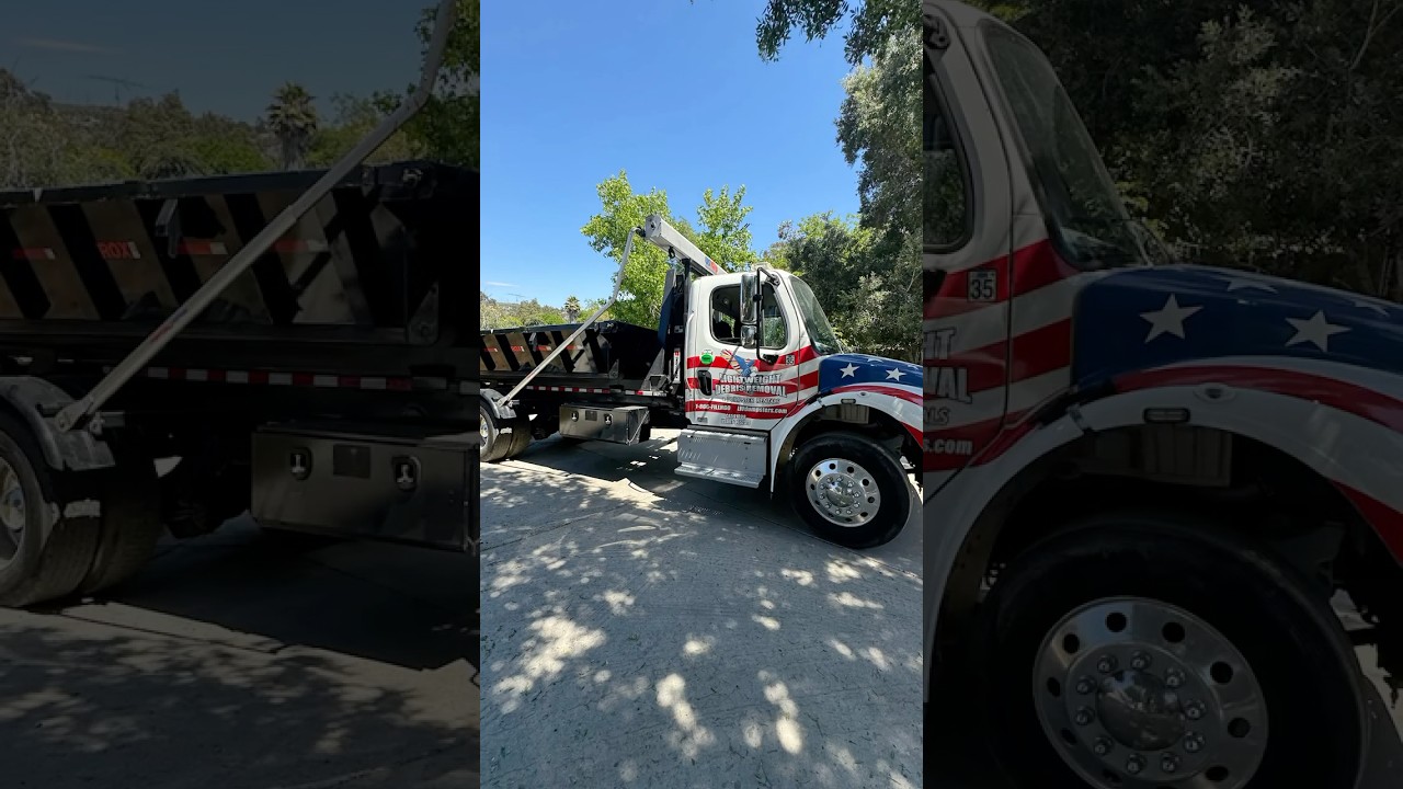 Lightweight Debris Removal hooklift dumpster delivery in San Diego