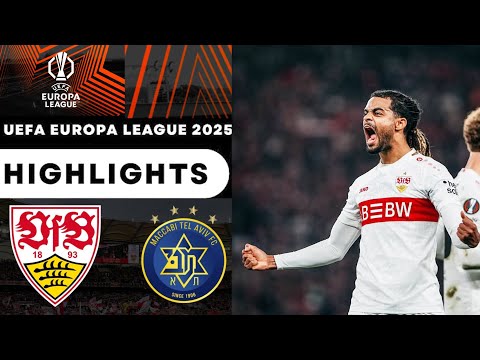 VfB Stuttgart vs. Maccabi Tel Aviv (3-1) Resumen | Liga Europea 2025 | Stuttgart - Maccabi