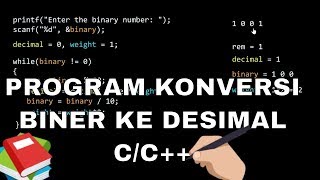 Program Konversi Biner ke Desimal - Bahasa C