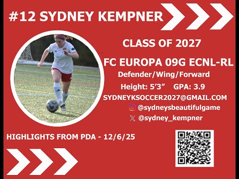 12/6/2025 - Highlights PDA South ECNL-RL