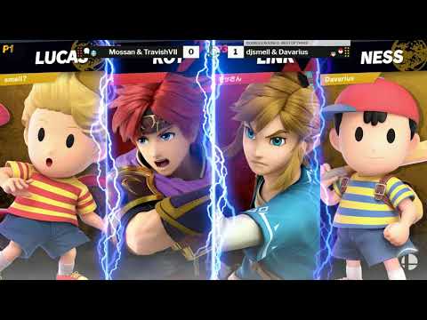 SOS 142 SSBU Doubles R1 - Mossan and TravisVII (Red) vs DjSmell and Davarius (Yellow)