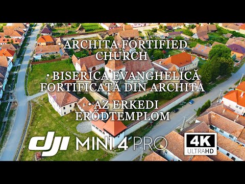 Flying Over Transylvania: Stunning Drone View of Archita Fortified Church - Dji MINI 4 PRO - 4K