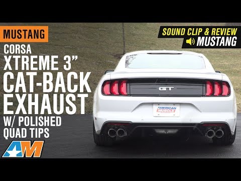 2015-2019 Mustang Corsa Xtreme 3" Cat-Back Exhaust w/ Polished Quad Tips GT Sound Clip & Review