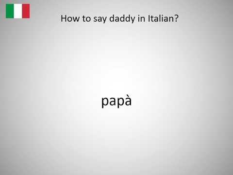 How to say daddy in Italian?