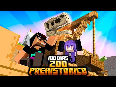 Sobrevivi 100 dias em um ZOO PREHISTÓRICO com a NAMORADA no Minecraft - O FILME