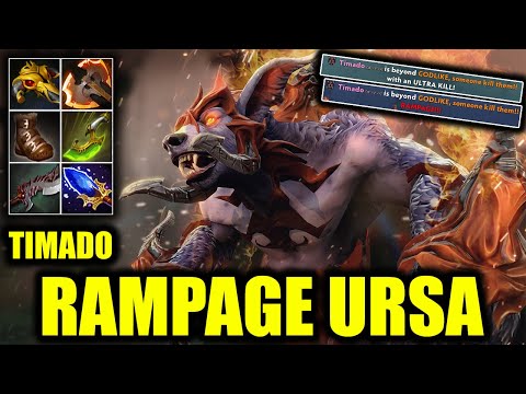 🔥 RAMPAGE & 2x ULTRA KILL - Ursa - Timado - 29 Kills - DOTA 2 Pro Game Highlights