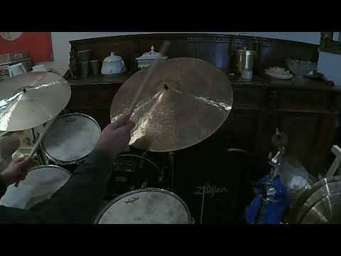 20" 1689g thin jazz ride mild italian patina on top, brilliant bottom - BOURGIS HANDMADE  CYMBALS