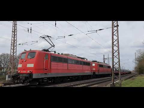 2× BR 151 Doppeltraktion mit Stahlrollenzug