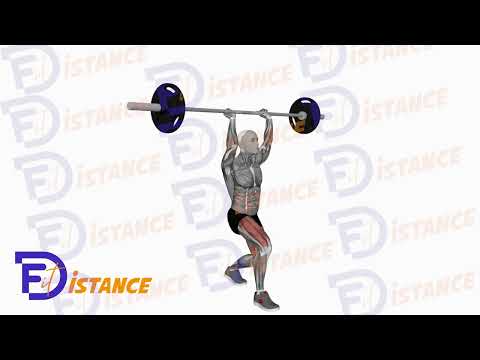 Fentes alternées avec barre au-dessus de la tête - Exercice Fentes alternées avec barre au-dessus de la tête en vidéo