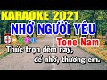 Nhớ Người Yêu Karaoke Tone Nam Nhạc Sống | Trọng Hiếu