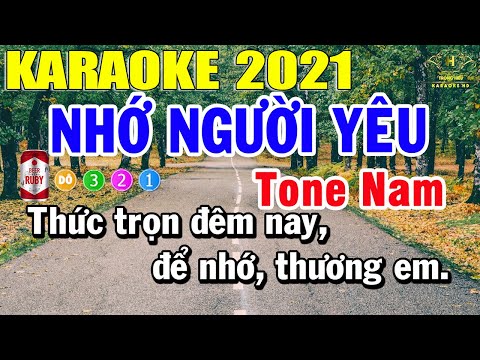 Nhớ Người Yêu Karaoke Tone Nam Nhạc Sống | Trọng Hiếu