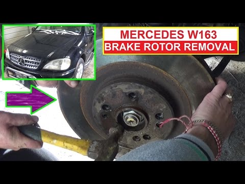 Front Disc Brake Rotor Removal and Replacement on Mercedes w163 ML230 ML270 ML320 ML350 ML400 ML430