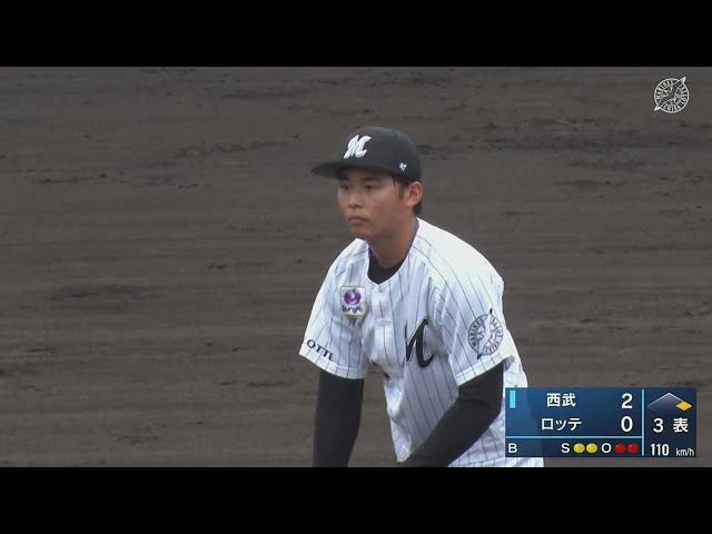 【ファーム】マリーンズ・横山陸人 久々の先発登板で3回5奪三振の投球!! 2022年6月15日 千葉ロッテマリーンズ 対 埼玉西武ライオンズ