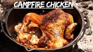 Simple Campfire Cooking - Roast Chicken In A Dutch Oven - At the Bushcraft Camp - With TAOutdoors