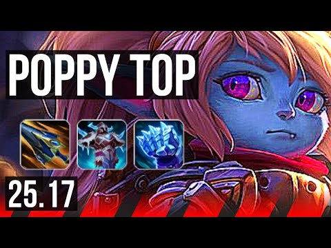 POPPY vs JAX (TOP) | 6 solo kills, 9/3/10 | KR Master | 25.17