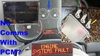 Ford C-Max 2.0 TDCi not starting, no PCM comms immobilizer light flashing. Fault finding and repair.